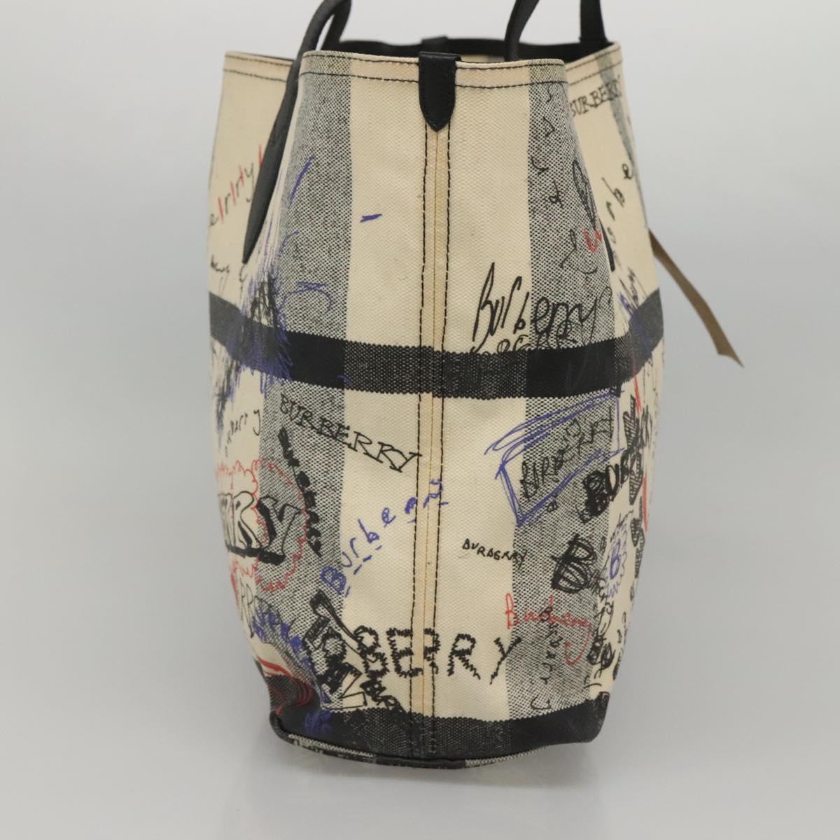 Burberry White Canvas Tote Bag ( )