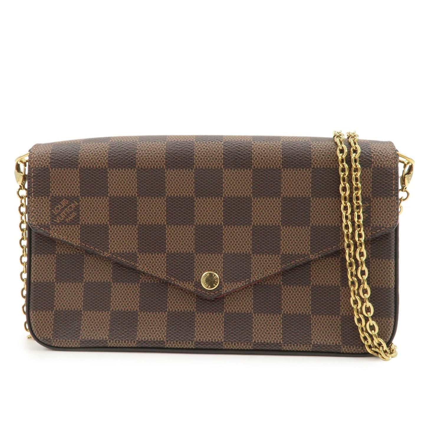 Louis Vuitton Damier Pochette Felicie Shoulder Bag Brown M63032