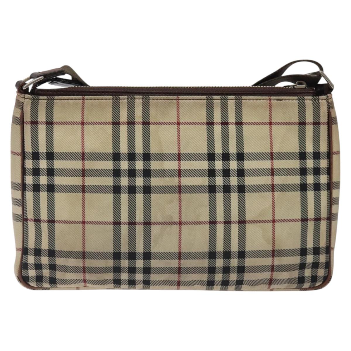 Burberry Nova Check Beige Synthetic Shoulder Bag ( )