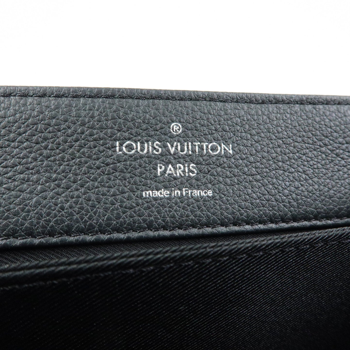 Louis Vuitton Lock Me Leather Cartable Hand Bag Blue Black M50250