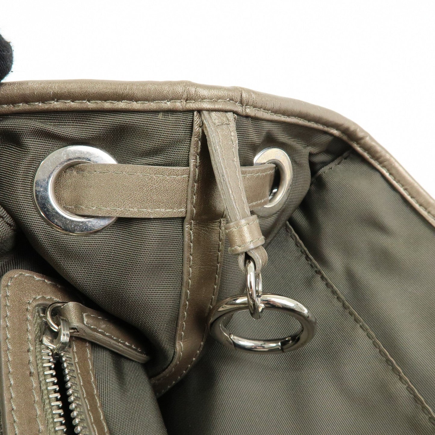 Christian Dior Panarea Cannage PVC Coated Canvas Tote Bag Gray