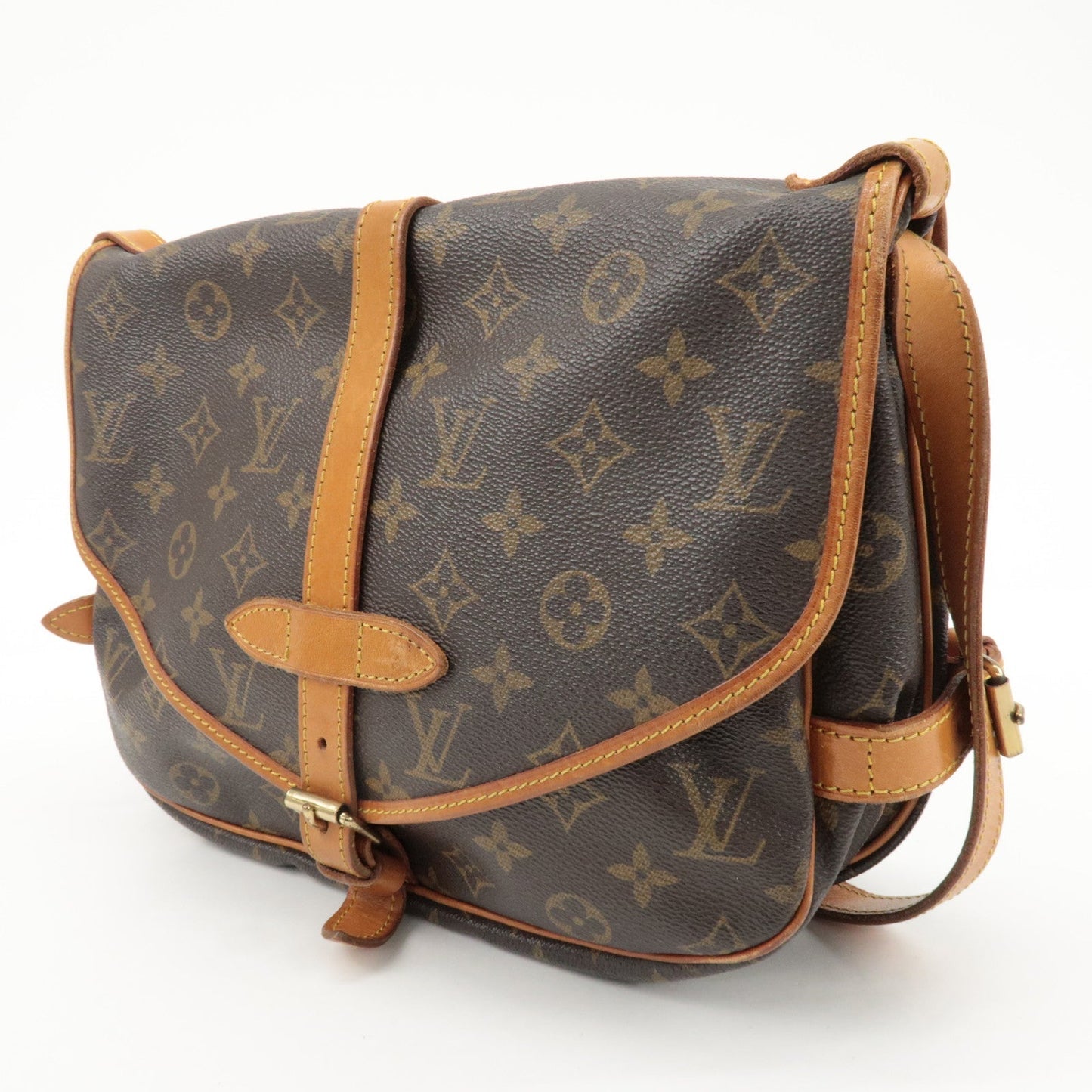 Louis Vuitton Monogram Saumur 30 Shoulder Bag Brown M42256