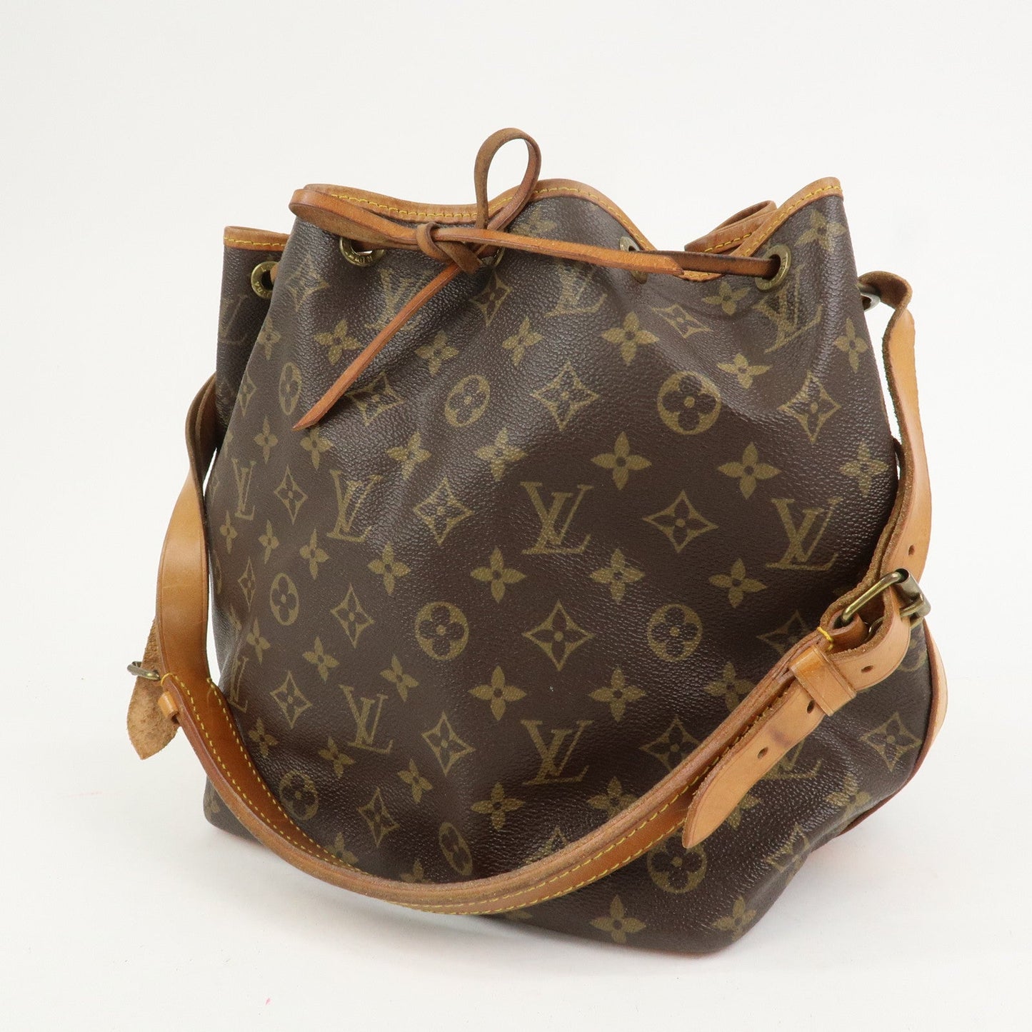 Louis Vuitton Monogram Petit Noe Shoulder Bag Brown M42226