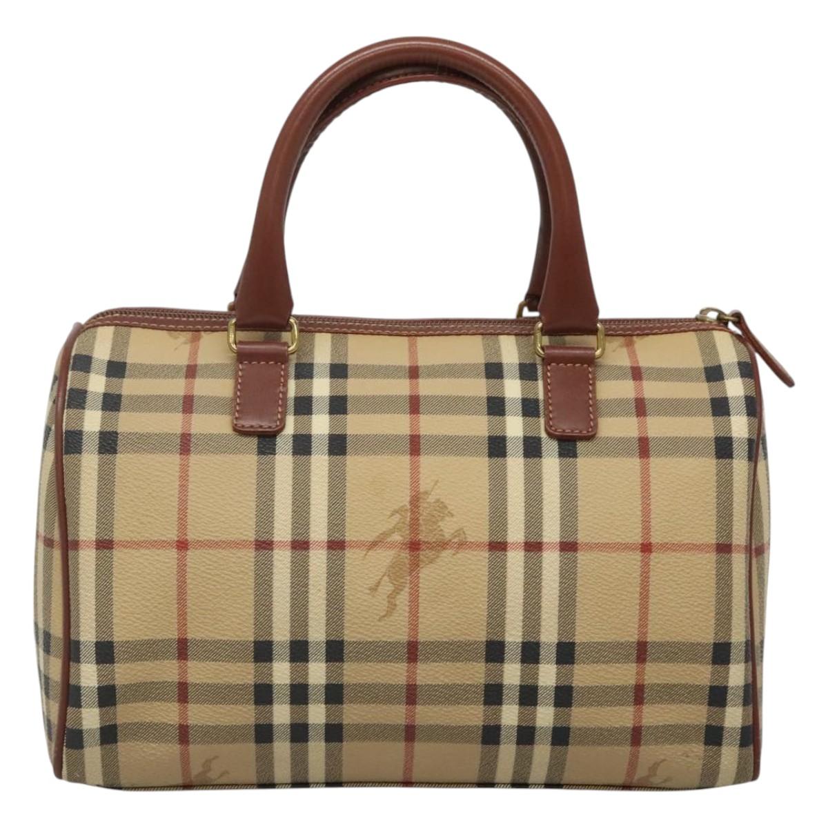 Burberry Nova Check Beige Canvas Handbag ( )
