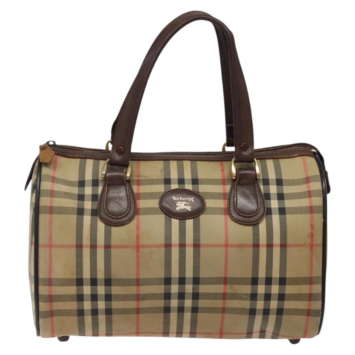 Burberry Nova Check Beige Canvas Travel Bag ( )