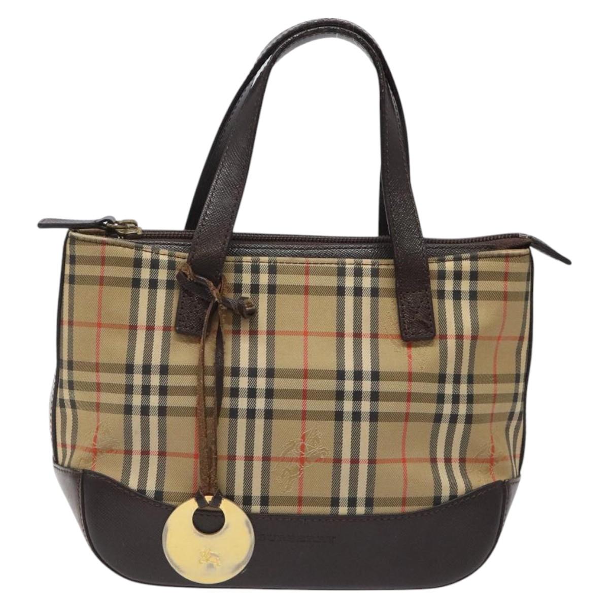 Burberry Nova Check Beige Canvas Handbag ( )