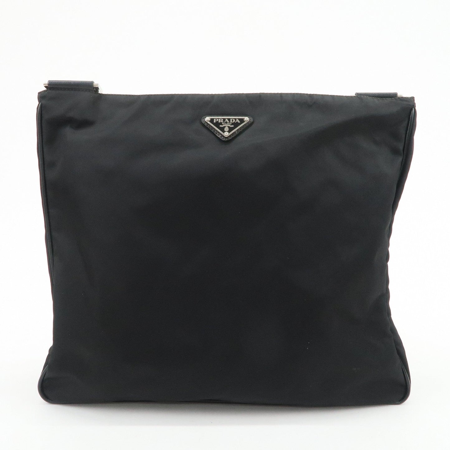 PRADA Triangle Logo Nylon Leather Shoulder Bag Crossbody Bag VA0348