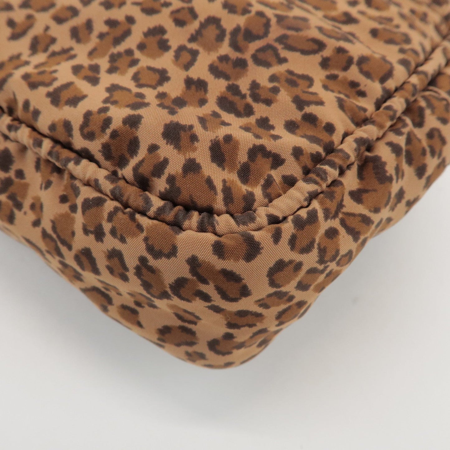 BOTTEGA VENETA Nylon Animal Print Waist Bag Brown Black 216371