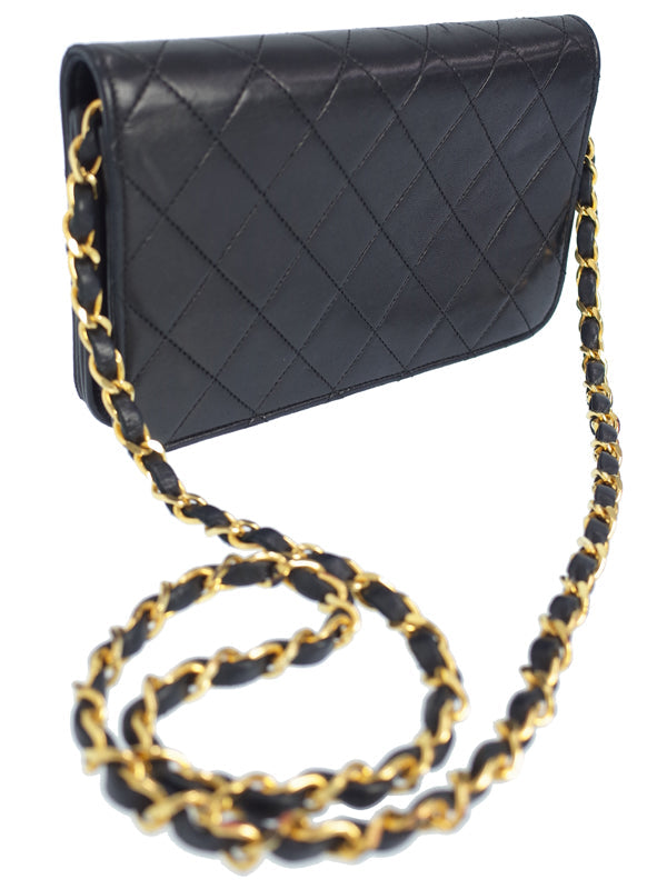 Chanel Matelasse Mini Chain Shoulder Bag Black