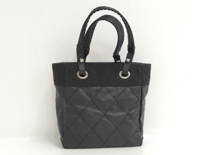 Chanel Tote Bag Paris Biarritz PM Leather Black
