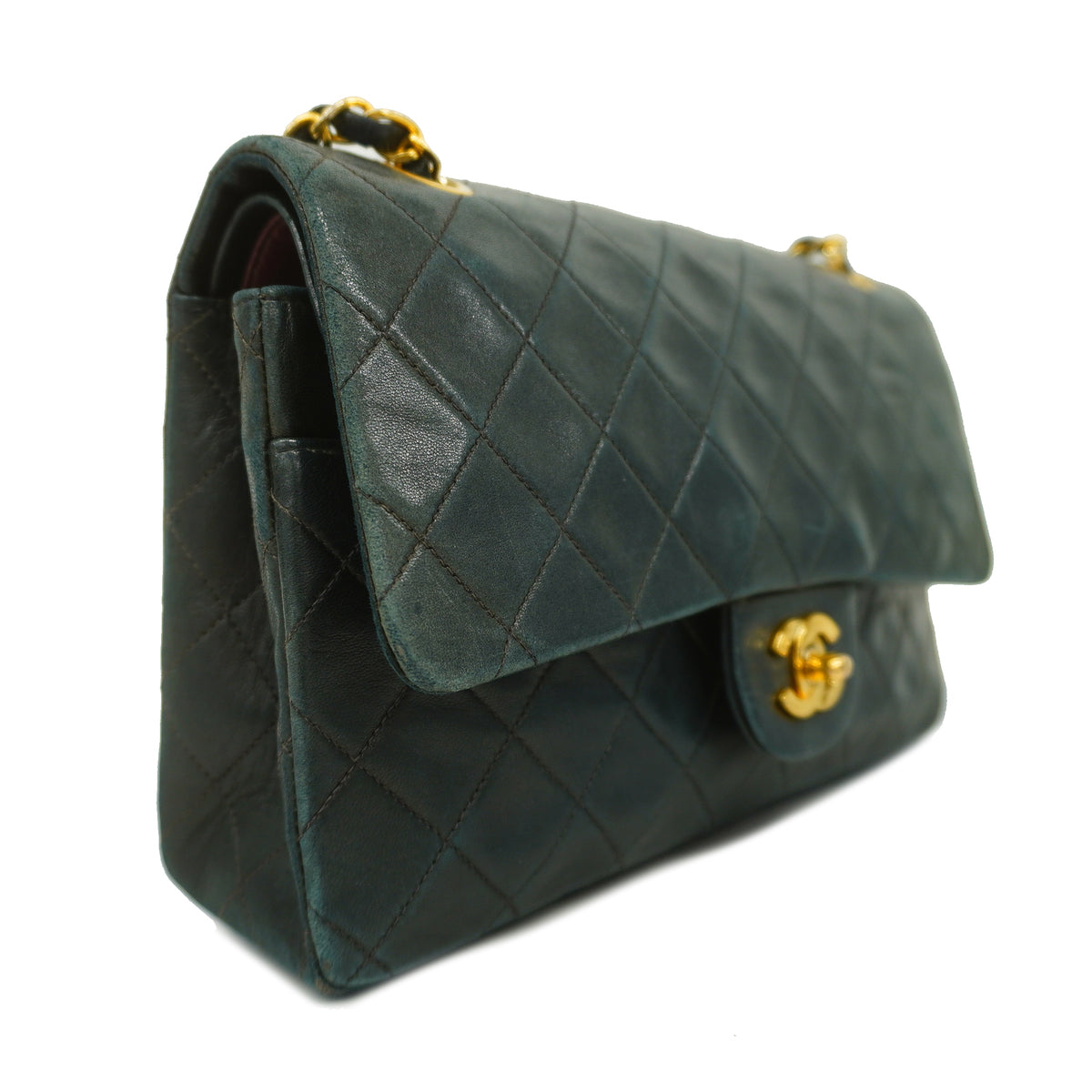 Chanel Shoulder Bag Matelasse Chain Lambskin Black