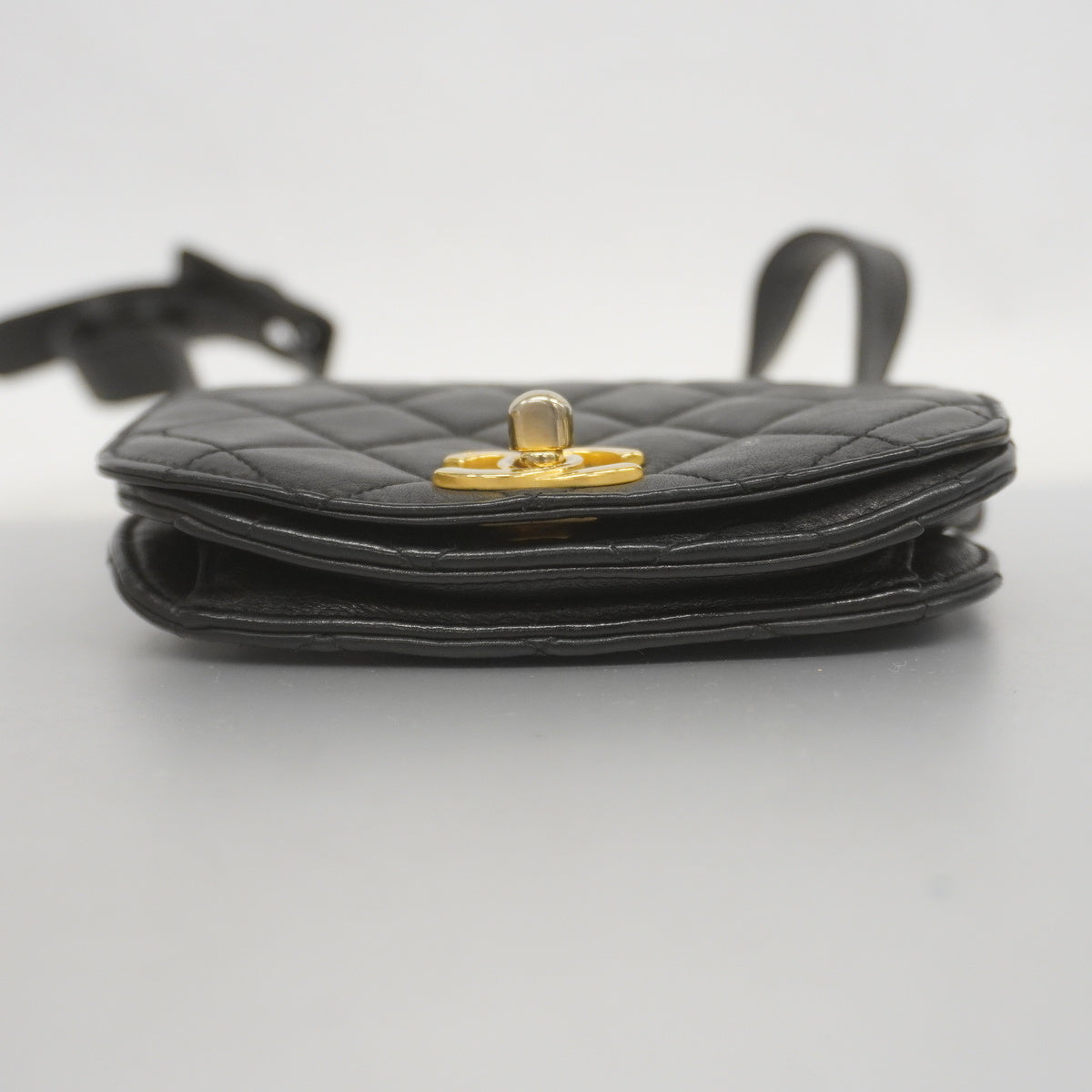 Chanel Waist Bag Matelasse Lambskin Black