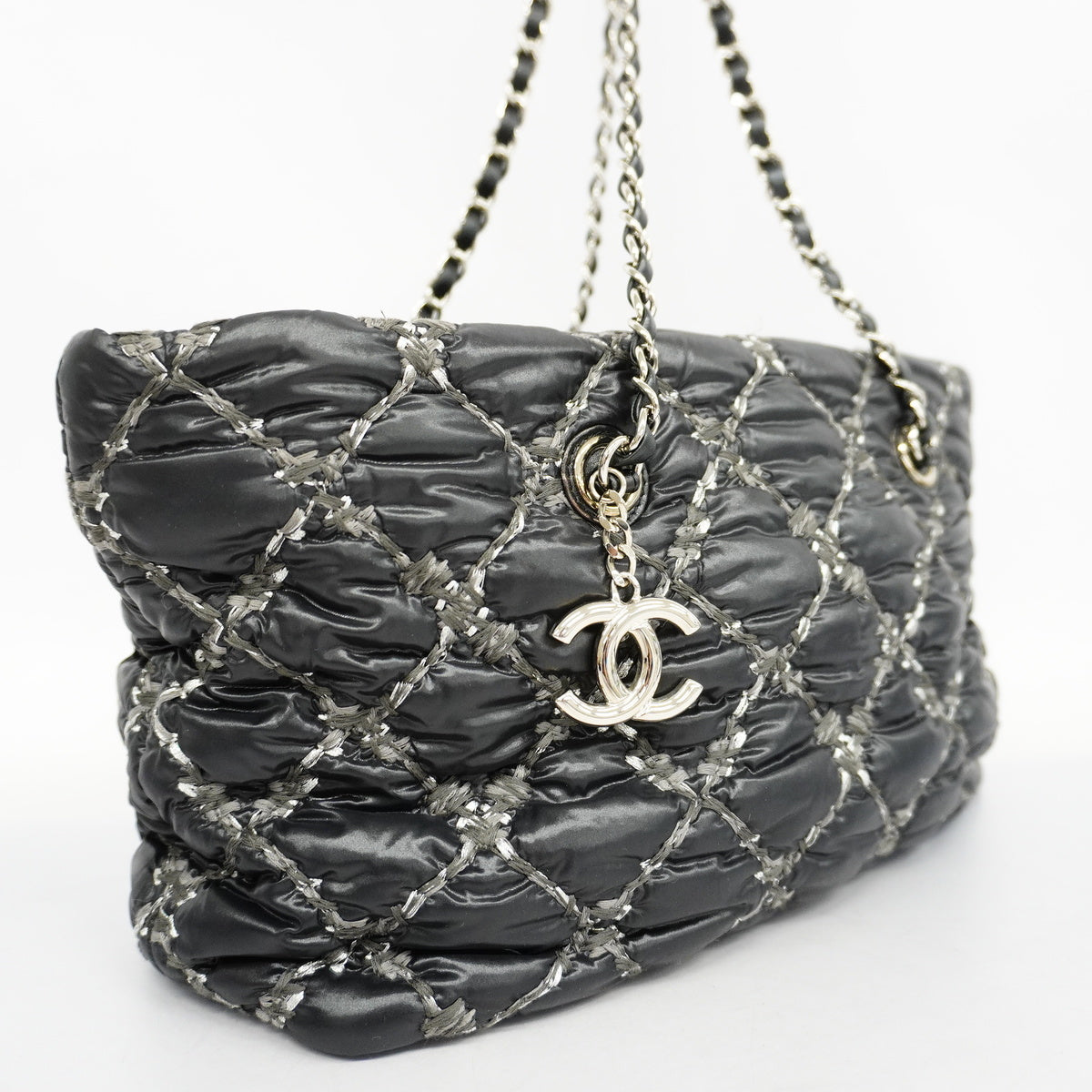 Chanel Shoulder Bag Parisian Chain Nylon Black