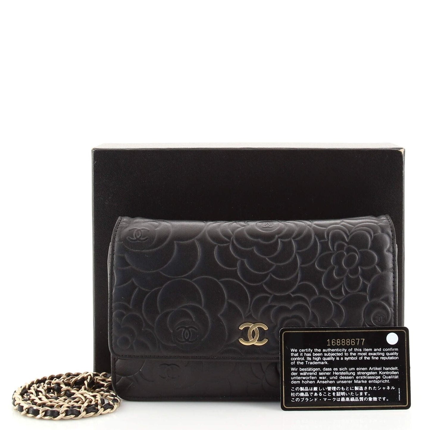 Chanel Wallet on Chain Camellia Lambskin Black