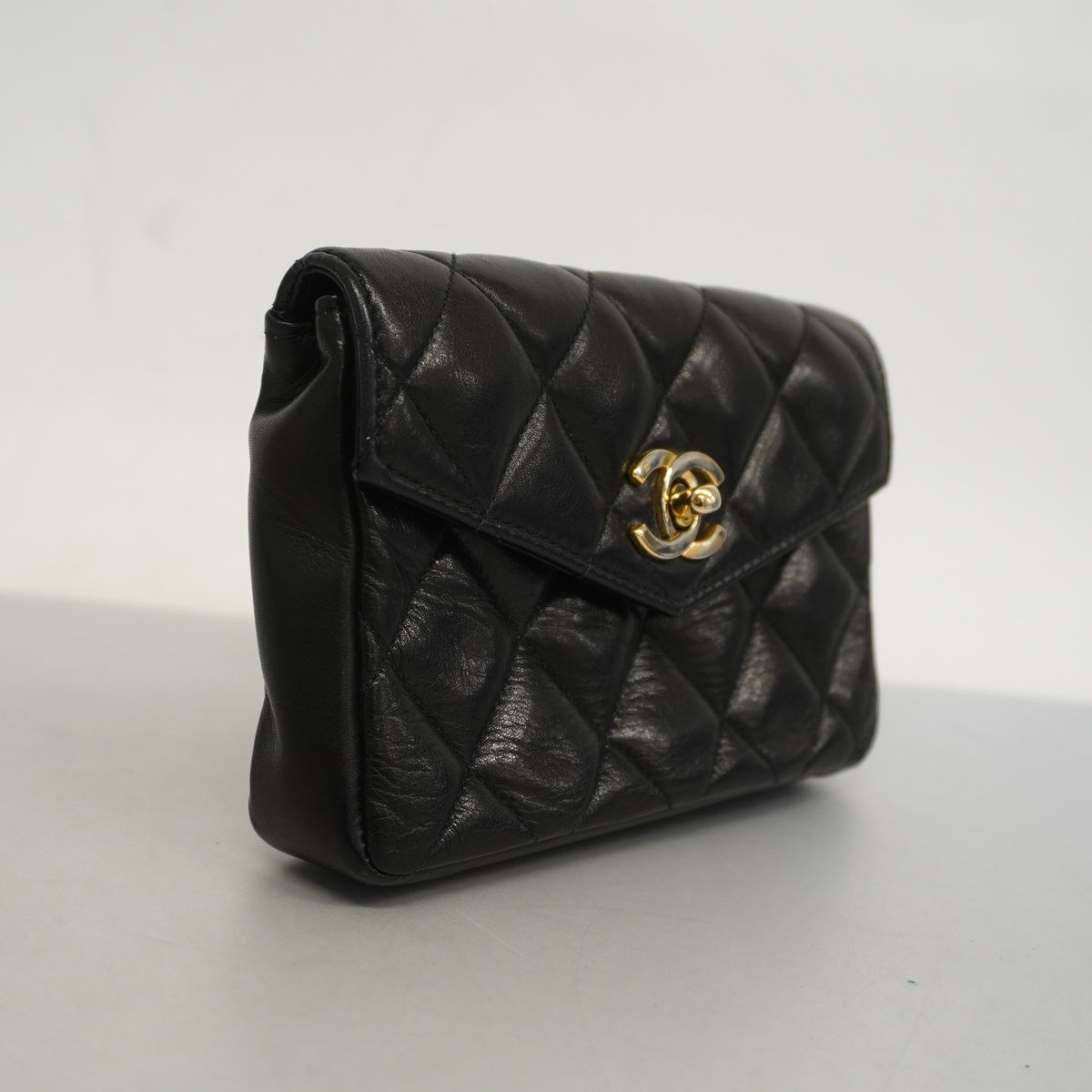 Chanel Waist Bag Matelasse Lambskin Black
