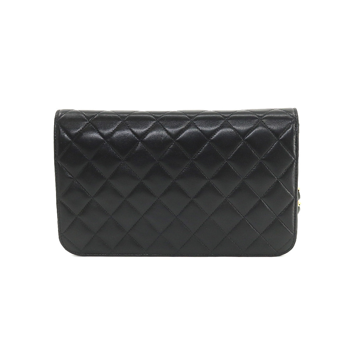 Chanel Matelasse Chain Shoulder Bag Leather Black Gold Hardware Push Lock