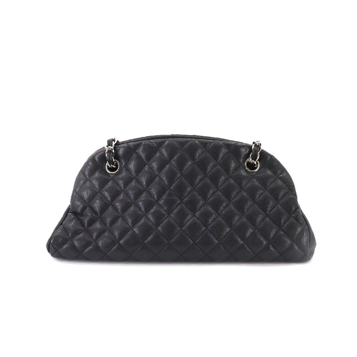 Chanel Mademoiselle Bowling Chain Shoulder Bag Caviar Skin Black