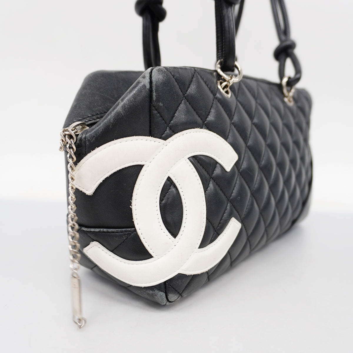 Chanel Handbag Cambon Line Leather Black
