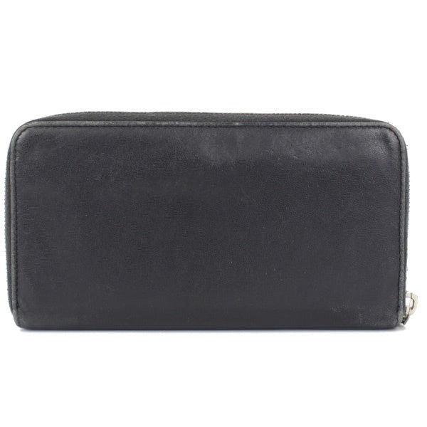 Chanel Round Zipper Long Wallet Black