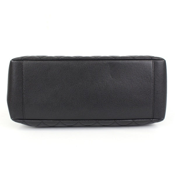 Chanel Chain Tote Bag Caviar Skin Black