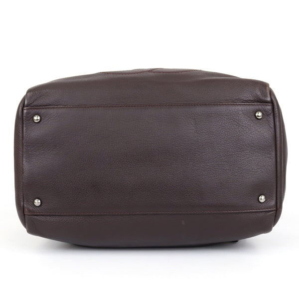 Chanel Coco Mark Boston Bag Calfskin Brown