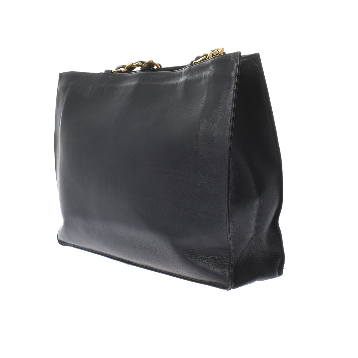 Chanel Chain Black/Gold Hardware Calfskin Tote Bag