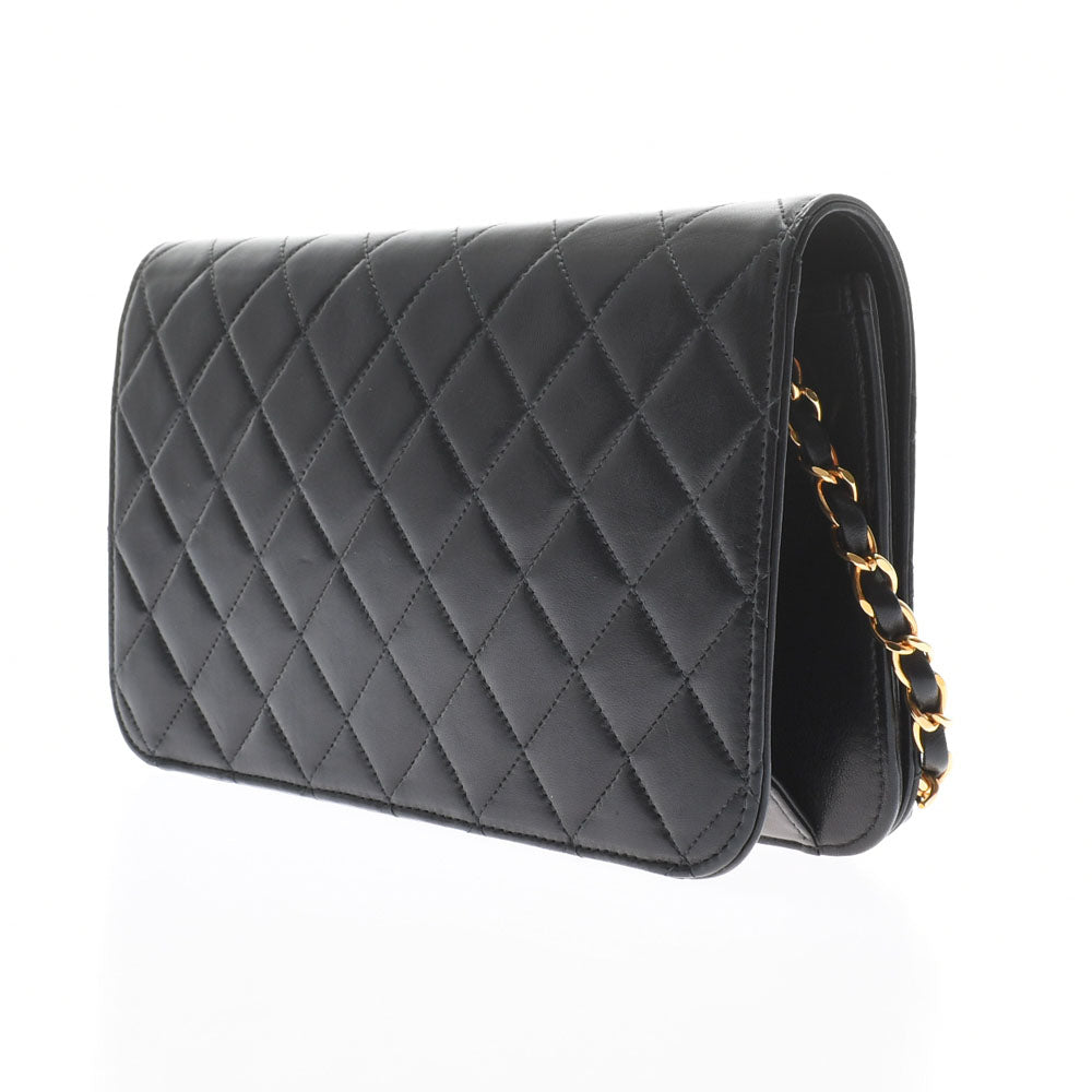Chanel Matelasse Full Flap Push Lock Chain Gold Hardware Lambskin Shoulder Bag
