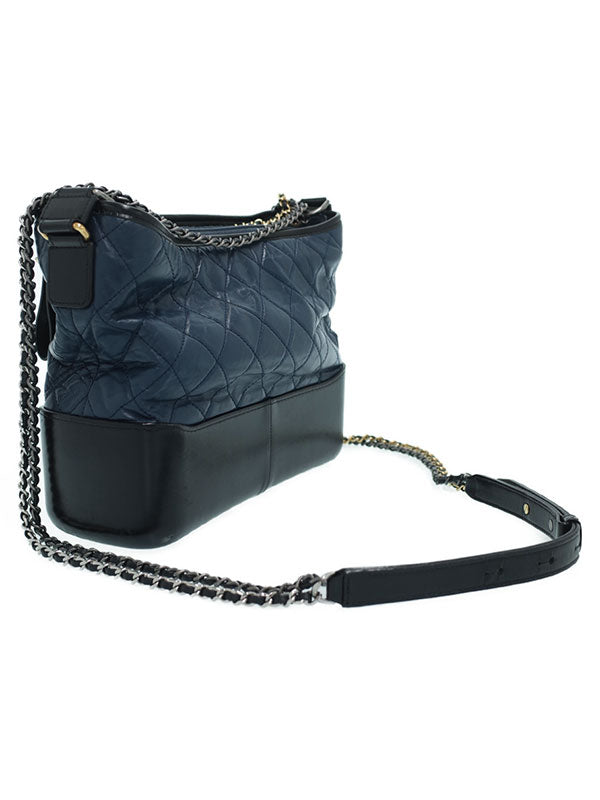 Chanel Gabriel Hobo Bag Shoulder Bag Navy Black