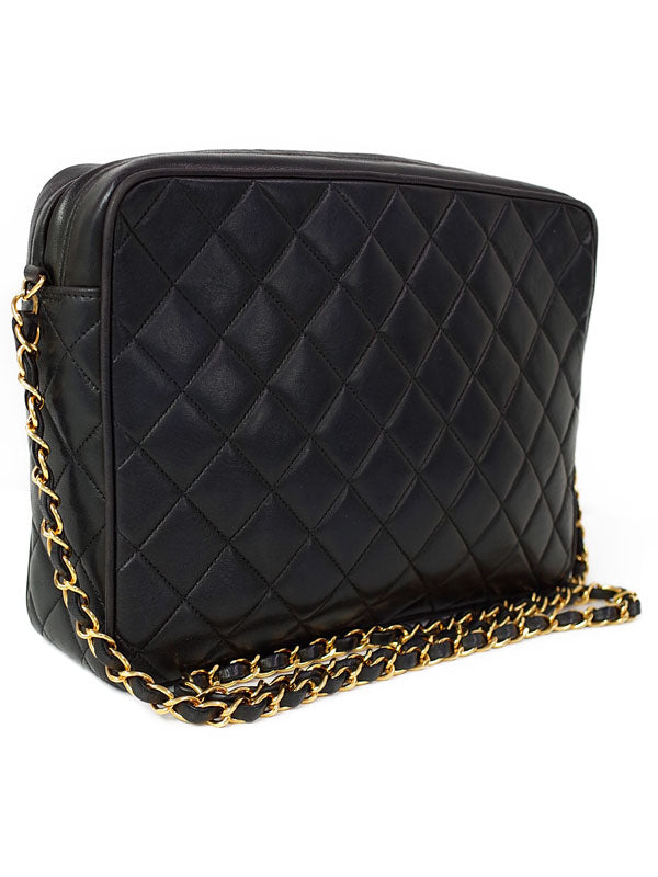 Chanel Matelasse Chain Shoulder Bag Black