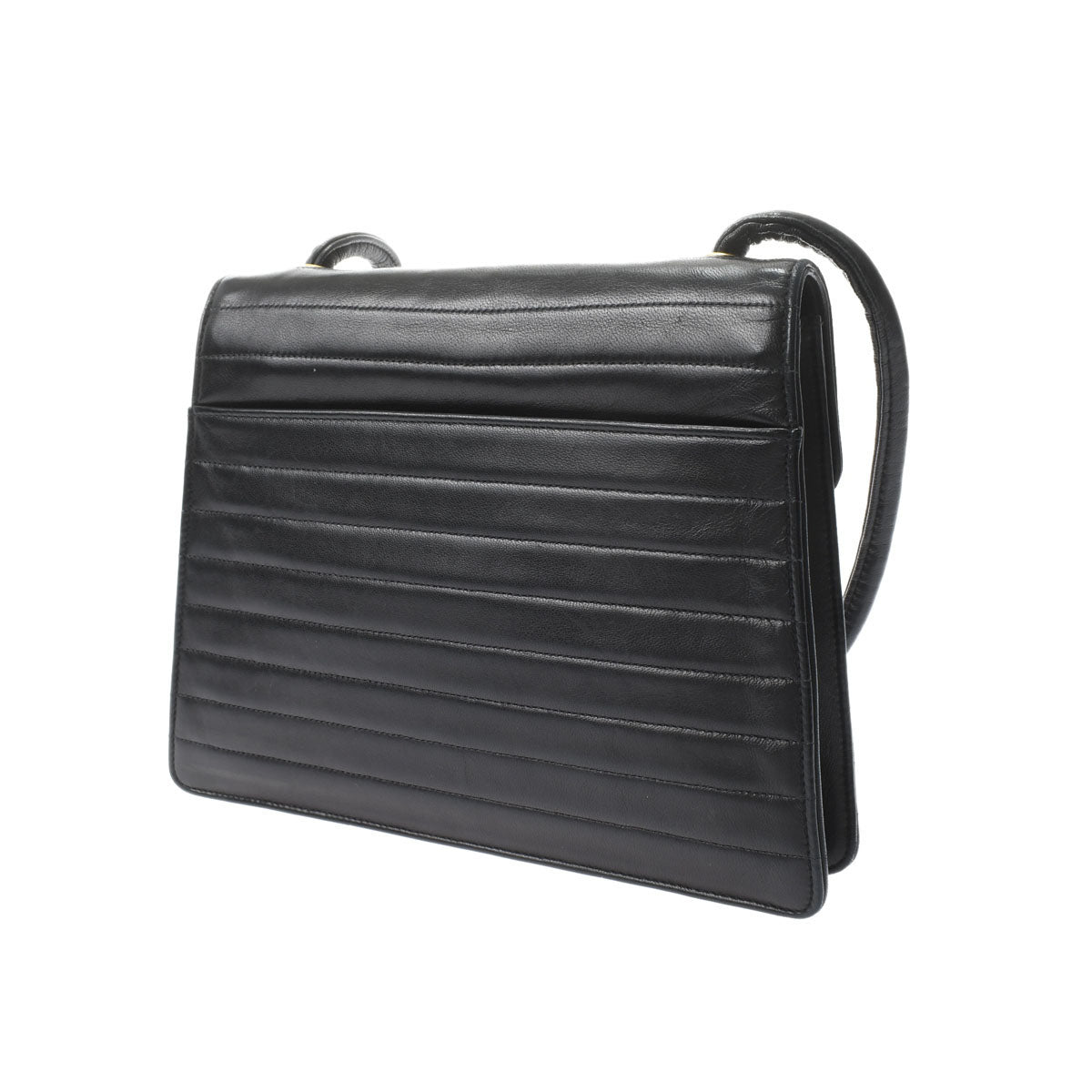 Chanel Black Gold Hardware Lambskin Shoulder Bag