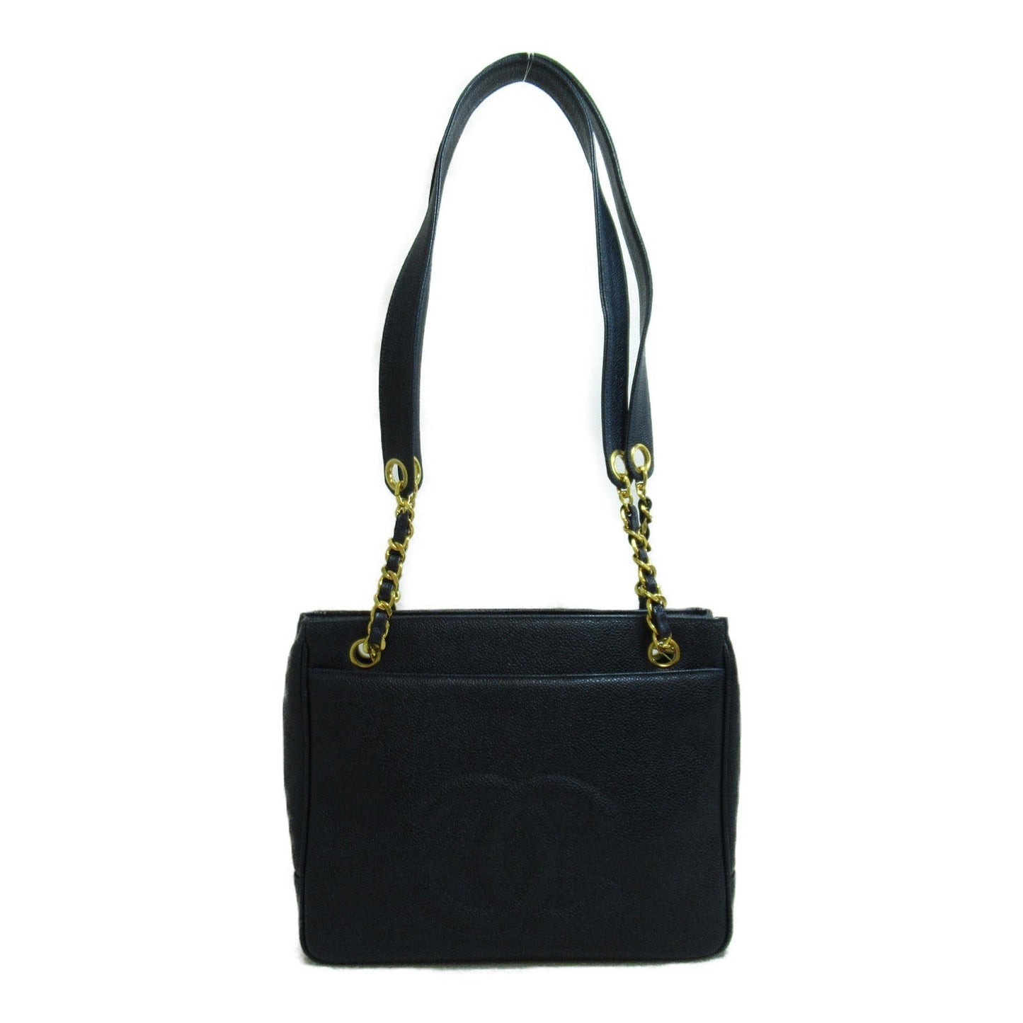 Chanel Chain Shoulder Bag Caviar Skin Navy