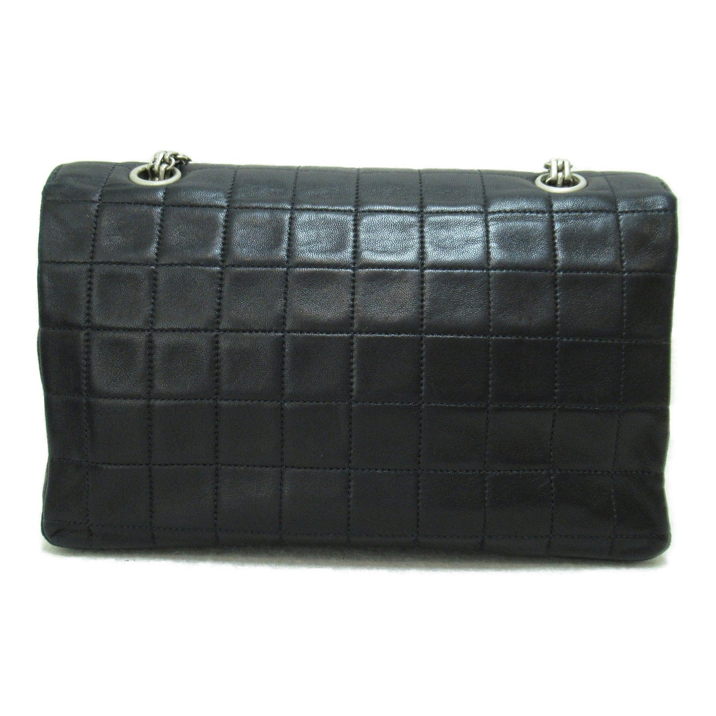 Chanel Chocolate Bar Chain Shoulder Bag Lambskin Black