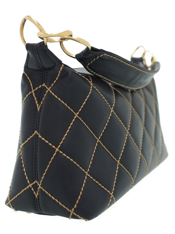 Chanel Stitch Shoulder Bag Black