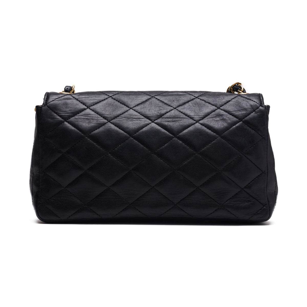 Chanel Matelasse Chain Lambskin Shoulder Bag Black