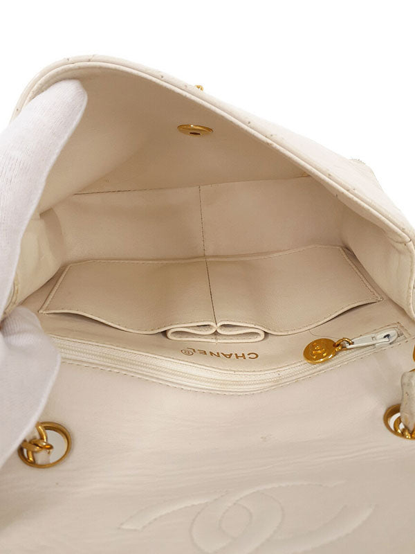 Chanel Matelasse Chain Shoulder Bag Ivory