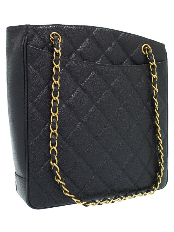 Chanel Coco Mark Chain Tote Bag Black