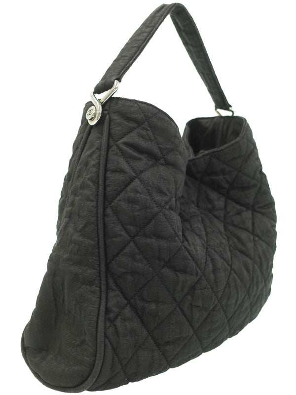 Chanel Matelasse Semi-Shoulder Bag Black Gray