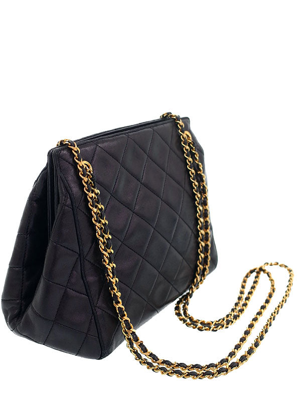 Chanel Matelasse Chain Shoulder Bag Black