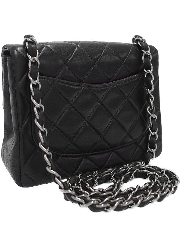 Chanel Mini Matelasse Chain Shoulder Bag Black