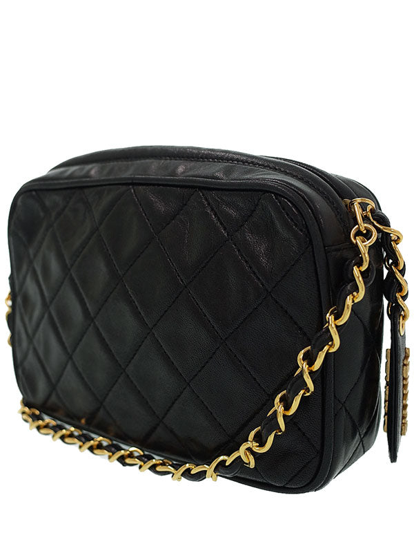 Chanel Matelasse Chain Shoulder Bag Black