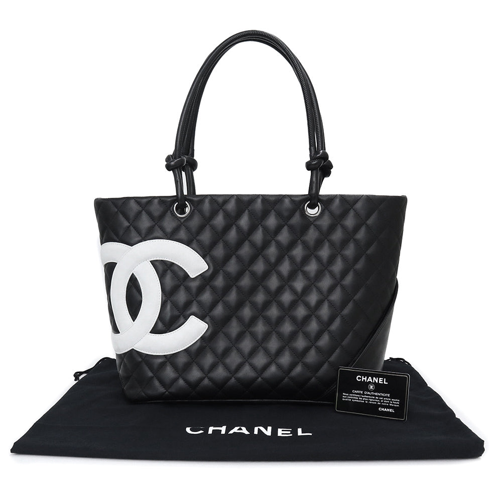 Chanel Cambon Line Large Tote Bag Calfskin Leather