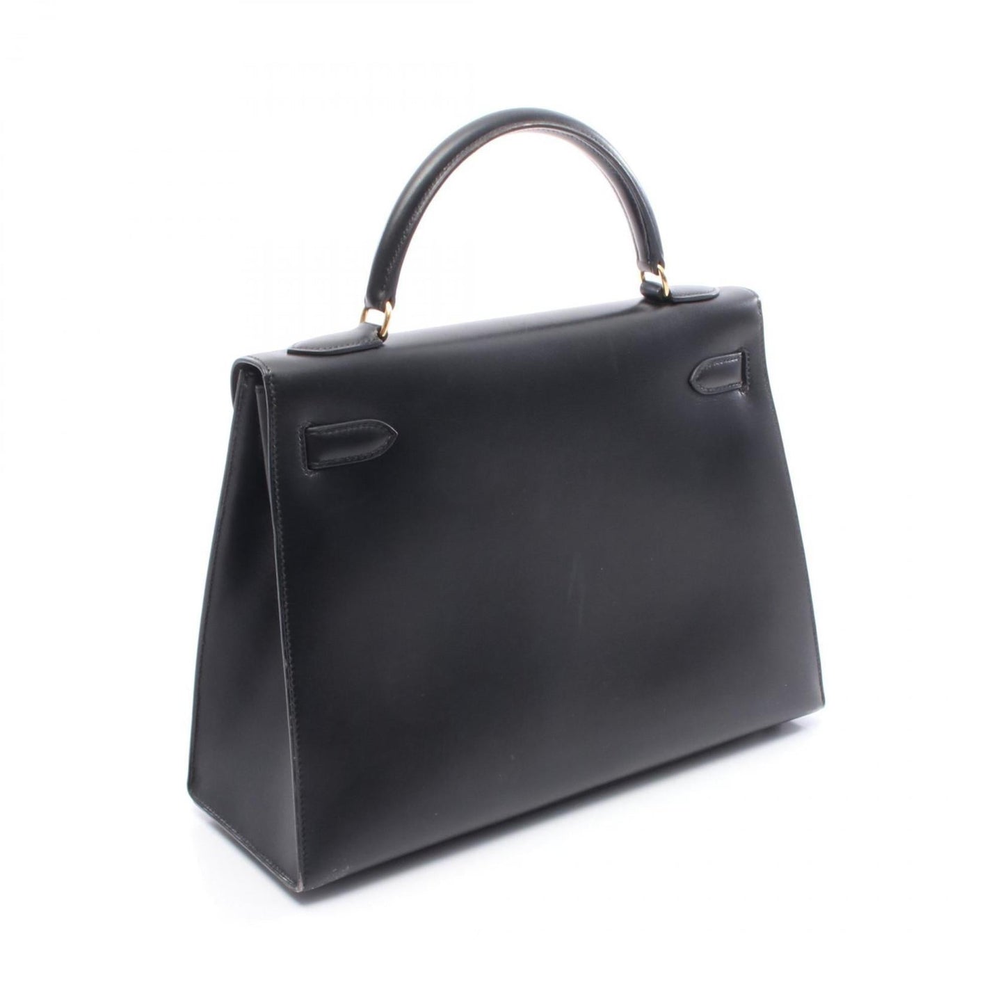 Hermes Kelly Black Box Calf Leather Handbag ( )