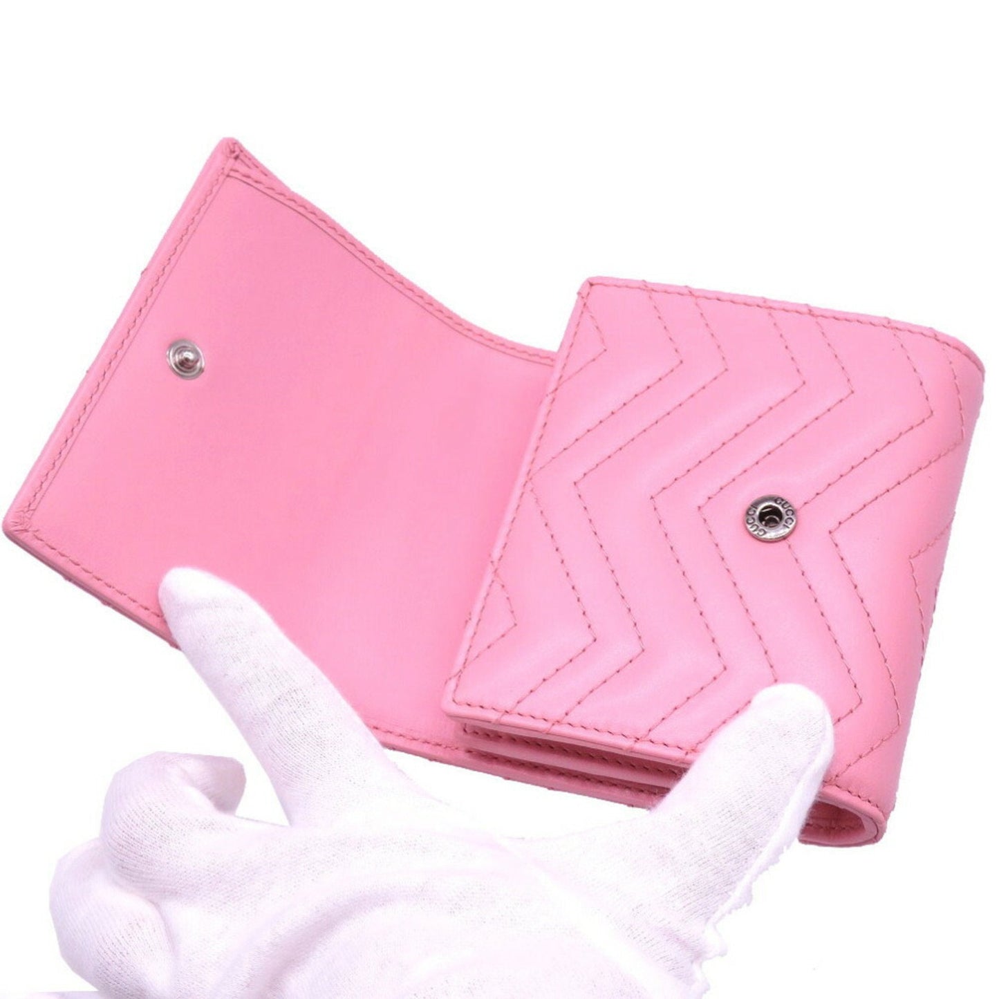 Gucci Pink Leather Wallet (Bi-Fold) ( )