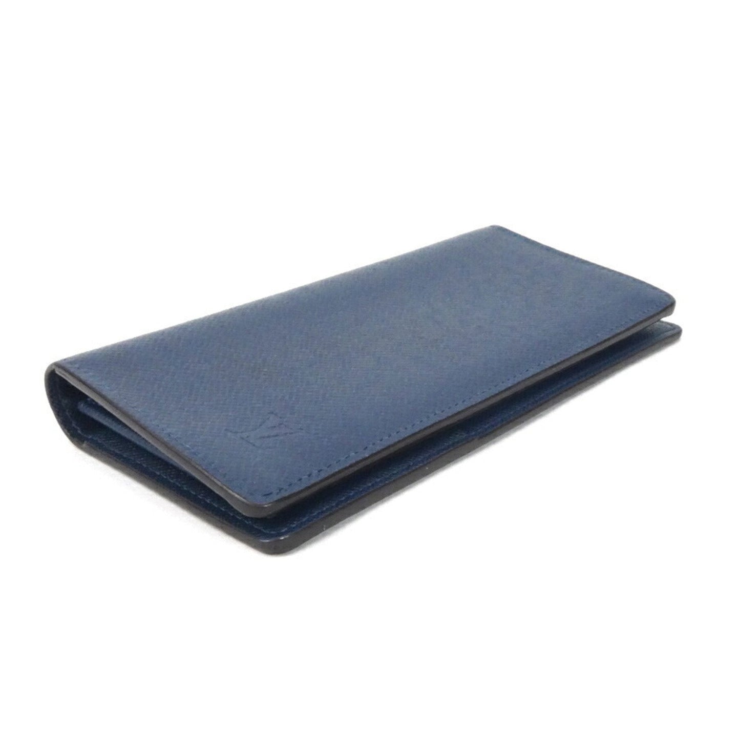 LOUIS VUITTON Bifold Long Wallet Taiga Portefeuille Brother Blue Marine Men's M30502