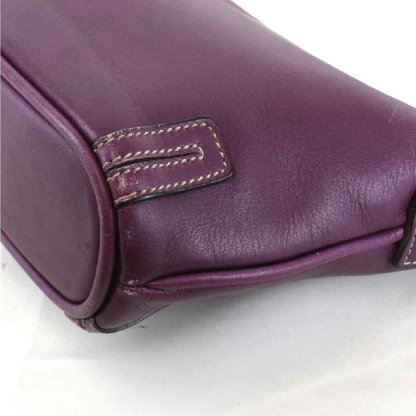 Burberry Purple Leather Shoulder Bag ( )
