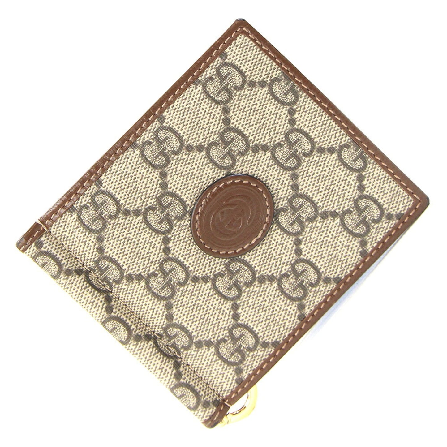 Gucci Beige Brown Gg Supreme Leather Wallet (Bi-Fold) ( )