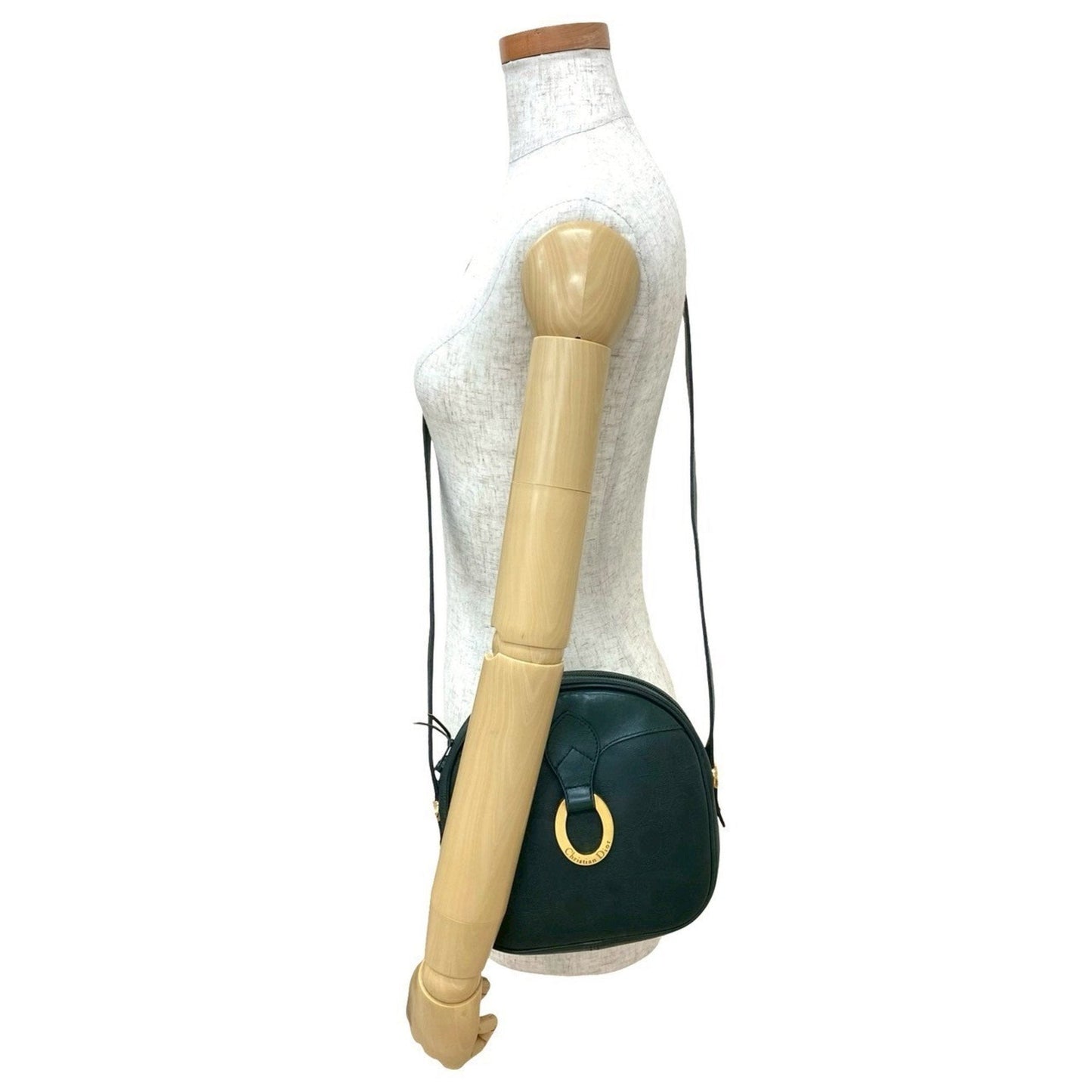 Christian Dior Green Leather Pvc Pochette Shoulder Bag ()
