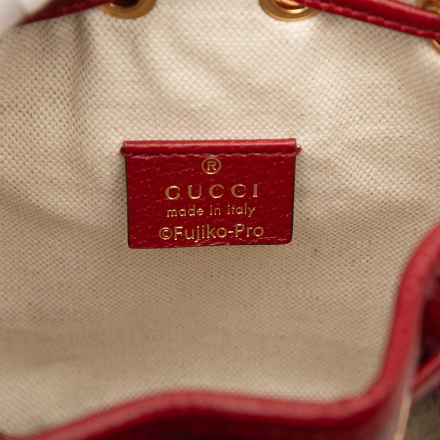 Gucci Brown Red Color Pvc Leather Shoulder Bag ( )