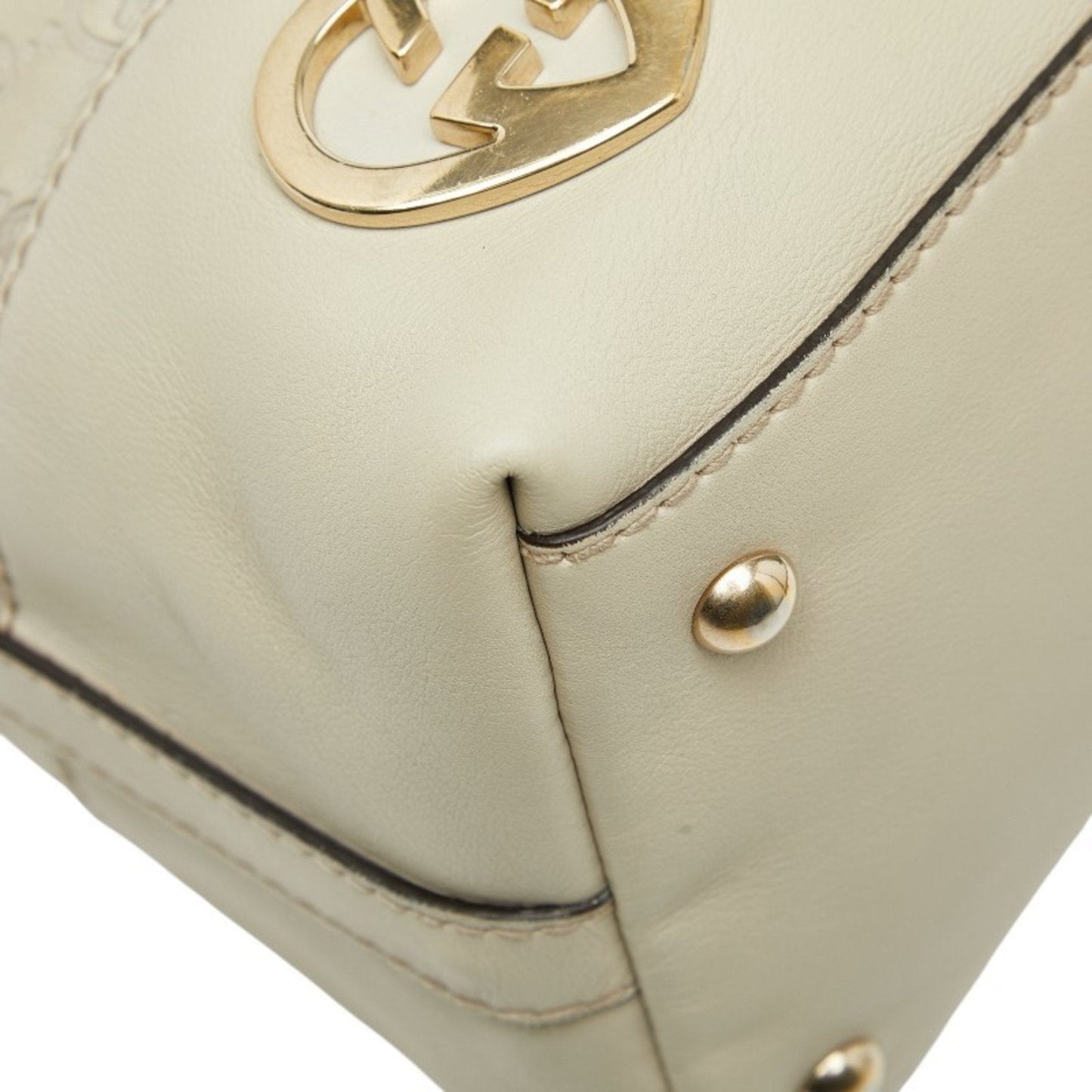 Gucci Guccissima White Leather Tote Bag ( )