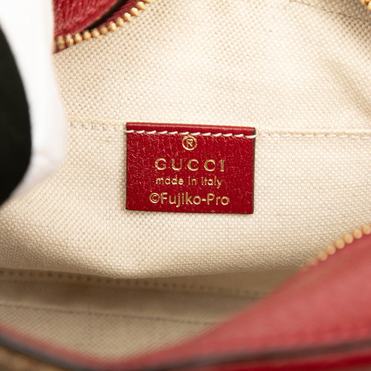 Gucci Brown Red Color Pvc Leather Shoulder Bag ( )
